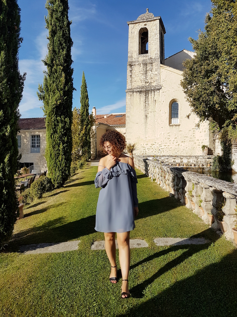 look Provence-robe bleue poudre
