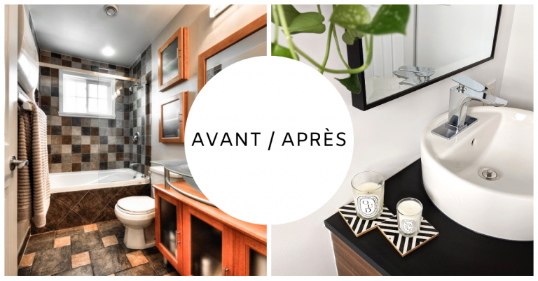 AVANT/APRÈS – Ma nouvelle salle de bain en noir & blanc